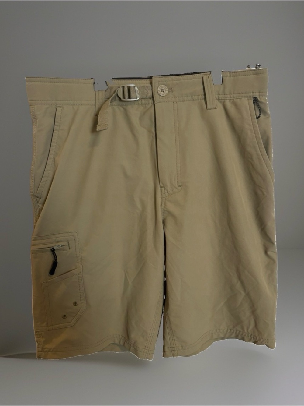 Realtree Men's Tan Cargo Shorts with Utility Pockets size Small 28/30 Elastic